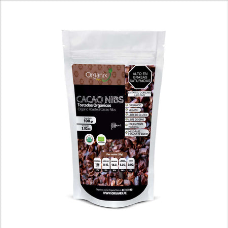 Cacao Nibs Tostados Orgánicos 100g
