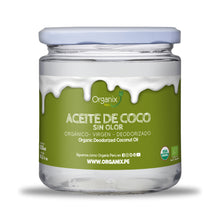 Aceite de Coco Sin Olor Organix Perú, Orgánico y Virgen, Ideal para Cocinar y Mejorar la Memoria, Frasco de Aceite de Coco Desodorizado