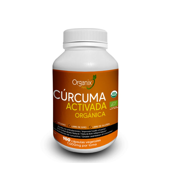 Cápsulas de Cúrcuma Activada Organix Perú | 1000mg x toma