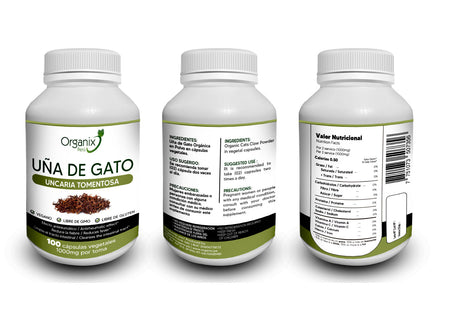 Cápsulas de Uña de Gato - 1000mg x toma