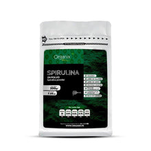 Spirulina en Polvo Organix Perú, rica en proteínas, energizante, regula la flora intestinal, favorece la lactancia materna, reduce el apetito, ideal para bajar de peso